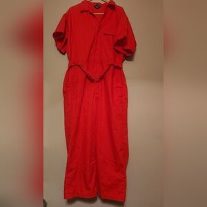 Vintage TOPMASTER Flight Suit. Vivid Red, Sz Men XL